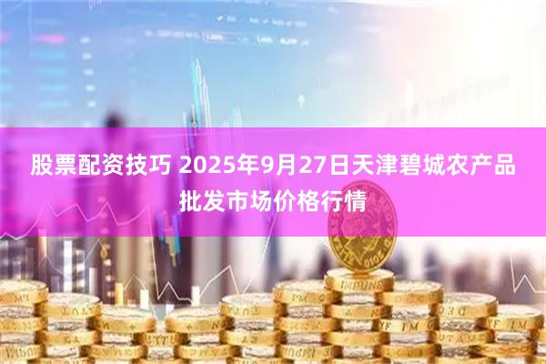 股票配资技巧 2025年9月27日天津碧城农产品批发市场价格行情